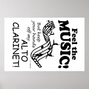 Alto Clarinet ziet de muziek Poster