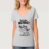 Alto Clarinet ziet de muziek T-shirt (Voorkant)