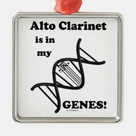 Alto Clarinet zit in mijn genen Metalen Ornament