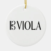 Alto Clef en Viola Keramisch Ornament (Voorkant)