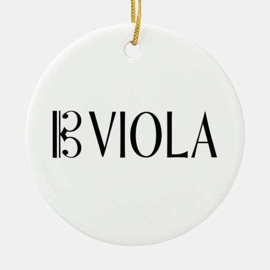 Alto Clef en Viola Keramisch Ornament (Voorkant)
