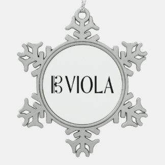 Alto Clef en Viola Tin Sneeuwvlok Ornament