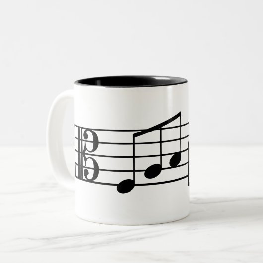 Alto Clef Fab Dad Coffee Mok Muzieknoten (Voorkant links)