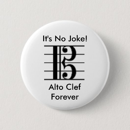 Alto Clef Forever Button. Ronde Button 5,7 Cm (Voorkant)