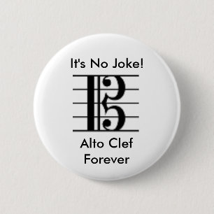 Alto Clef Forever Button. Ronde Button 5,7 Cm