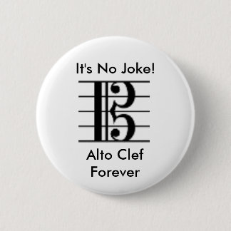 Alto Clef Forever Button. Ronde Button 5,7 Cm