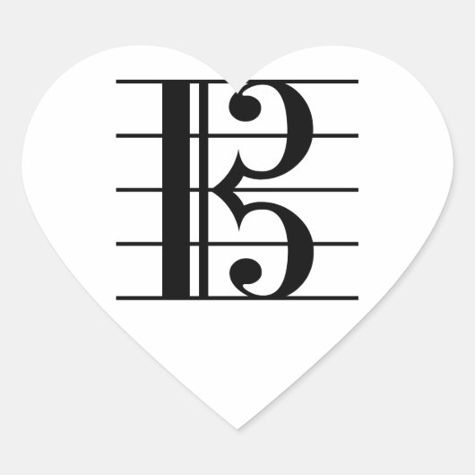 Alto Clef Hart Sticker (Voorkant)