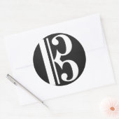Alto Clef in zwarte Sticker (Envelop)