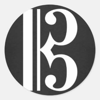 Alto Clef in zwarte Sticker