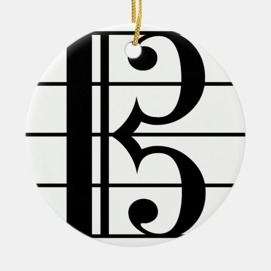 Alto Clef Keramisch Ornament (Voorkant)