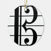 Alto Clef Keramisch Ornament (Links)