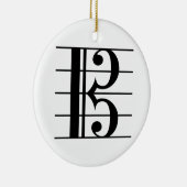 Alto Clef over Personeel Keramisch Ornament (Rechts)