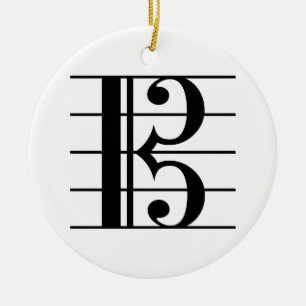 Alto Clef over Personeel Keramisch Ornament