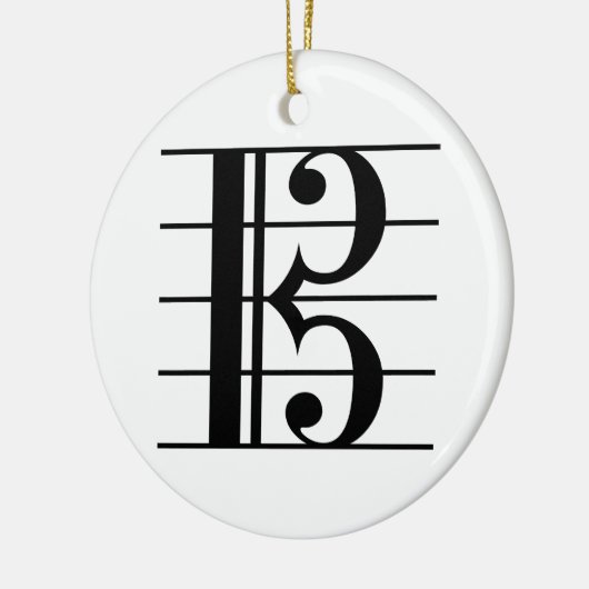 Alto Clef over Personeel Keramisch Ornament (Links)