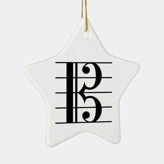 Alto Clef over Personeel Keramisch Ornament (Rechts)