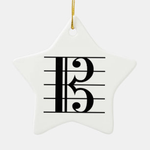 Alto Clef over Personeel Keramisch Ornament
