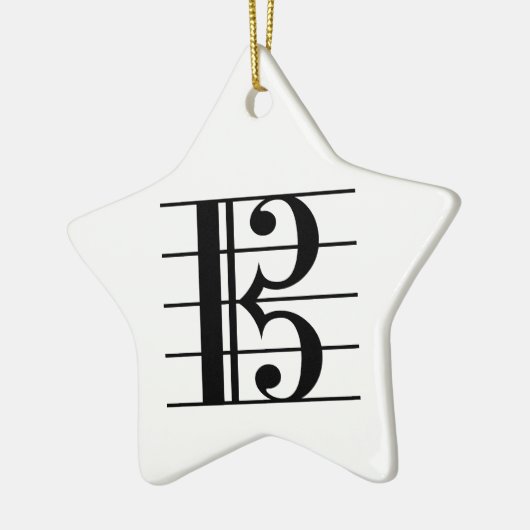 Alto Clef over Personeel Keramisch Ornament (Links)