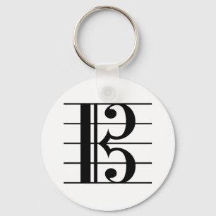 Alto Clef over Personeel Sleutelhanger
