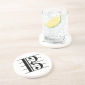 Alto Clef over Personeel Zandsteen Onderzetter (Zijkant)