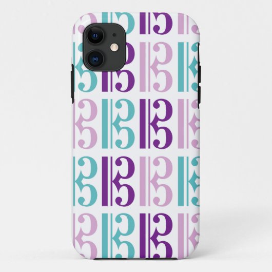 Alto Clef - Paars en Blauwgroen Case-Mate iPhone Case (Achterkant)