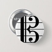 Alto Clef Ronde Button 5,7 Cm (Voorkant /achterkant)