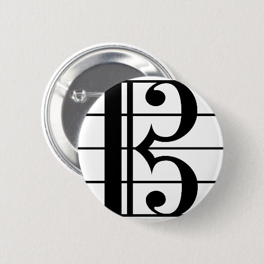 Alto Clef Ronde Button 5,7 Cm (Voorkant /achterkant)