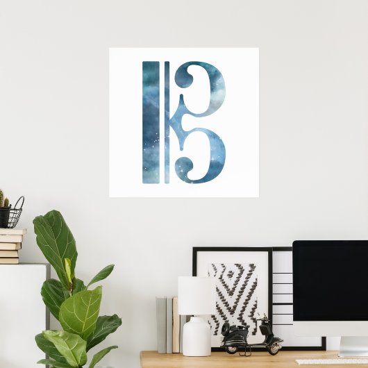 alto clef tenor key poster (Thuiskantoor)