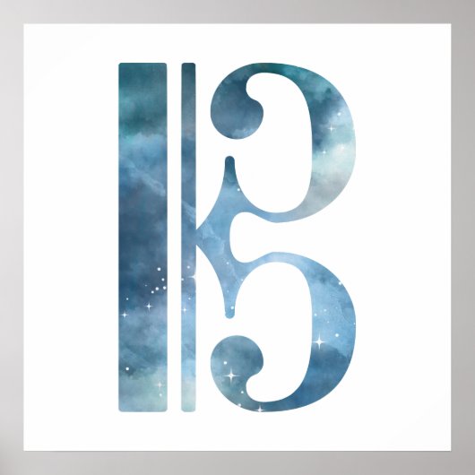 alto clef tenor key poster (Voorkant)