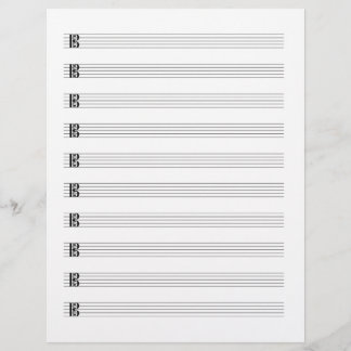 Alto Clef Viola Music Manuscript Paper Stave Briefhoofd