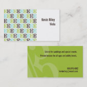 Alto Clef Viola Player leraar musicien muziek Visitekaartje (Voorkant / Achterkant)