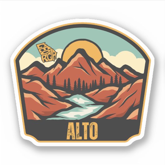 Alto, Georgia Sticker (Voorkant)