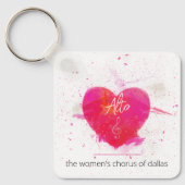 Alto Musical Heart Singing Part Sleutelhanger (Voorkant)