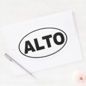 Alto Muziekkoor Zanger Ovaal Sticker (Envelop)