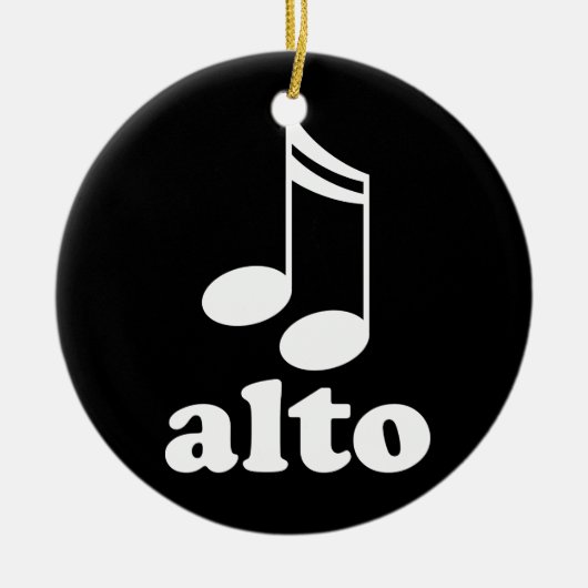 Alto Muzieknoten Choir Award Gift Keramisch Ornament (Voorkant)