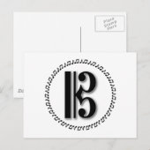 Alto of Tenor Clef Music Note Design C Clef Briefkaart (Voorkant / Achterkant)