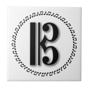 Alto of Tenor Clef Music Note Design C Clef Tegeltje
