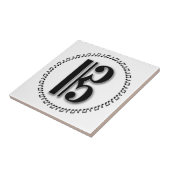 Alto of Tenor Clef Music Note Design C Clef Tegeltje (Zijkant)