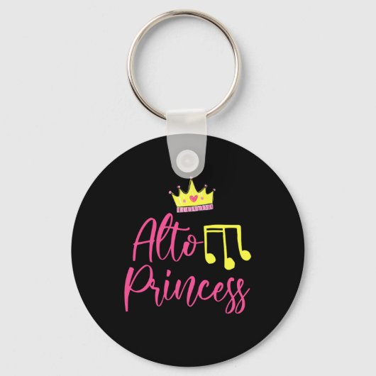 Alto Princess Musician Singer Singing Choir Gift Sleutelhanger (Voorkant)
