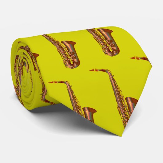 Alto Sax - Groen Stropdas (Opgerold)