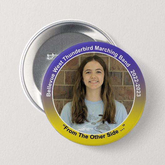 Alto Sax Katie 10 Ronde Button 7,6 Cm (Voorkant /achterkant)