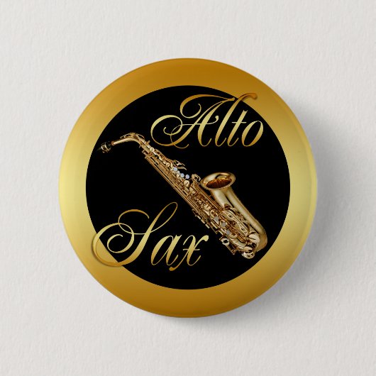 ALTO SAX RONDE BUTTON 5,7 CM (Voorkant)