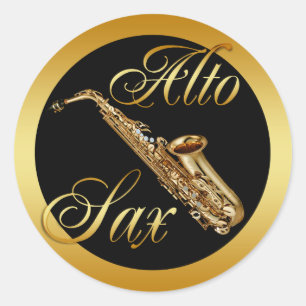 ALTO SAX RONDE STICKER