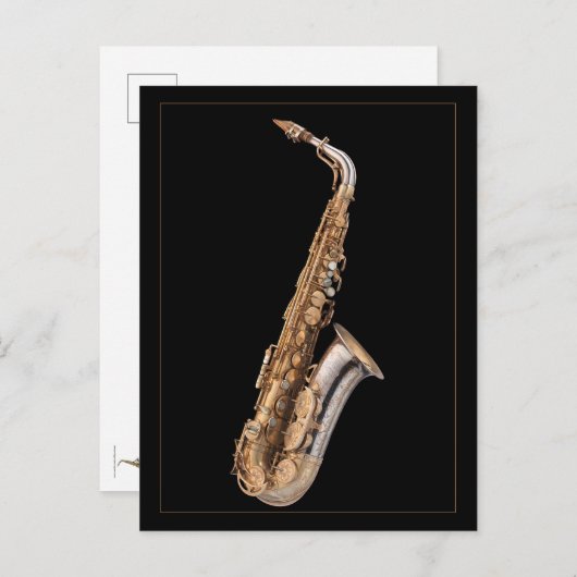 Alto saxofone briefkaart (Voorkant / Achterkant)