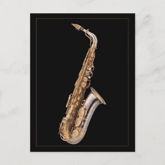 Alto saxofone briefkaart (Voorkant)