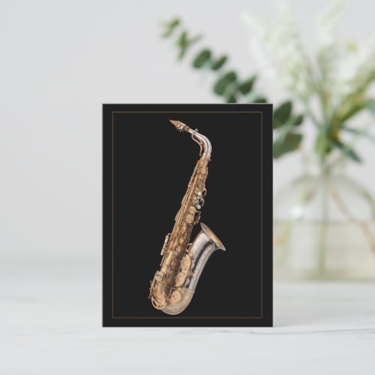 Alto saxofone briefkaart (Staand voorkant)