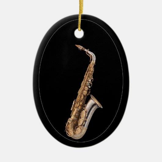 Alto saxofone keramisch ornament (Voorkant)