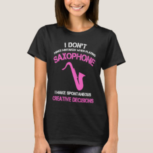 Alto saxofonisten vrouwen jeugd Jazz Saxophonis T-shirt
