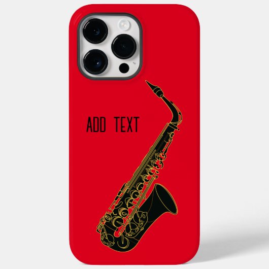 Alto Saxofoon op Red  Case-Mate iPhone Case (Achterkant)