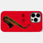 Alto Saxofoon op Red  Case-Mate iPhone Case (Achterkant (horizontaal))