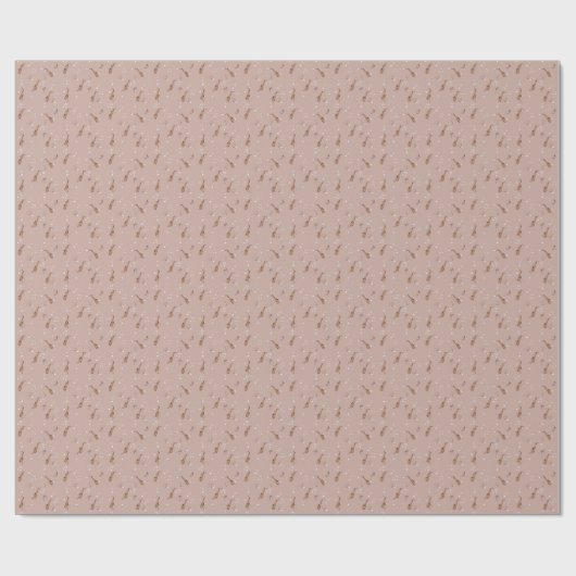 Alto Saxophone Pattern on Coral Pink Cadeaupapier (Vlak)